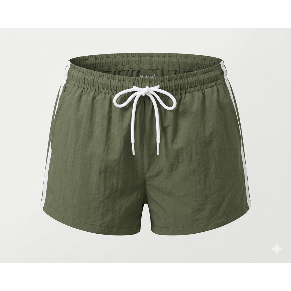 Halara Athletic Shorts Size XS Green Drawstring Lined Pockets‎ Running NWT